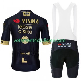 Homme Tenue Cycliste et Cuissard à Bretelles Visma Lease A Bike 2024 Black